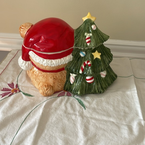 Vintage Christmas Music-Box Cookie Jar from Lillian Vernon. - Picture 4 of 5